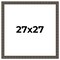 27x27 Modern Bamboo Picture Frame with UV-Resistant Acrylic & Acid Free Backing, Available in 5 Finishes - Gold, Silver, Brown, Black, and Natural